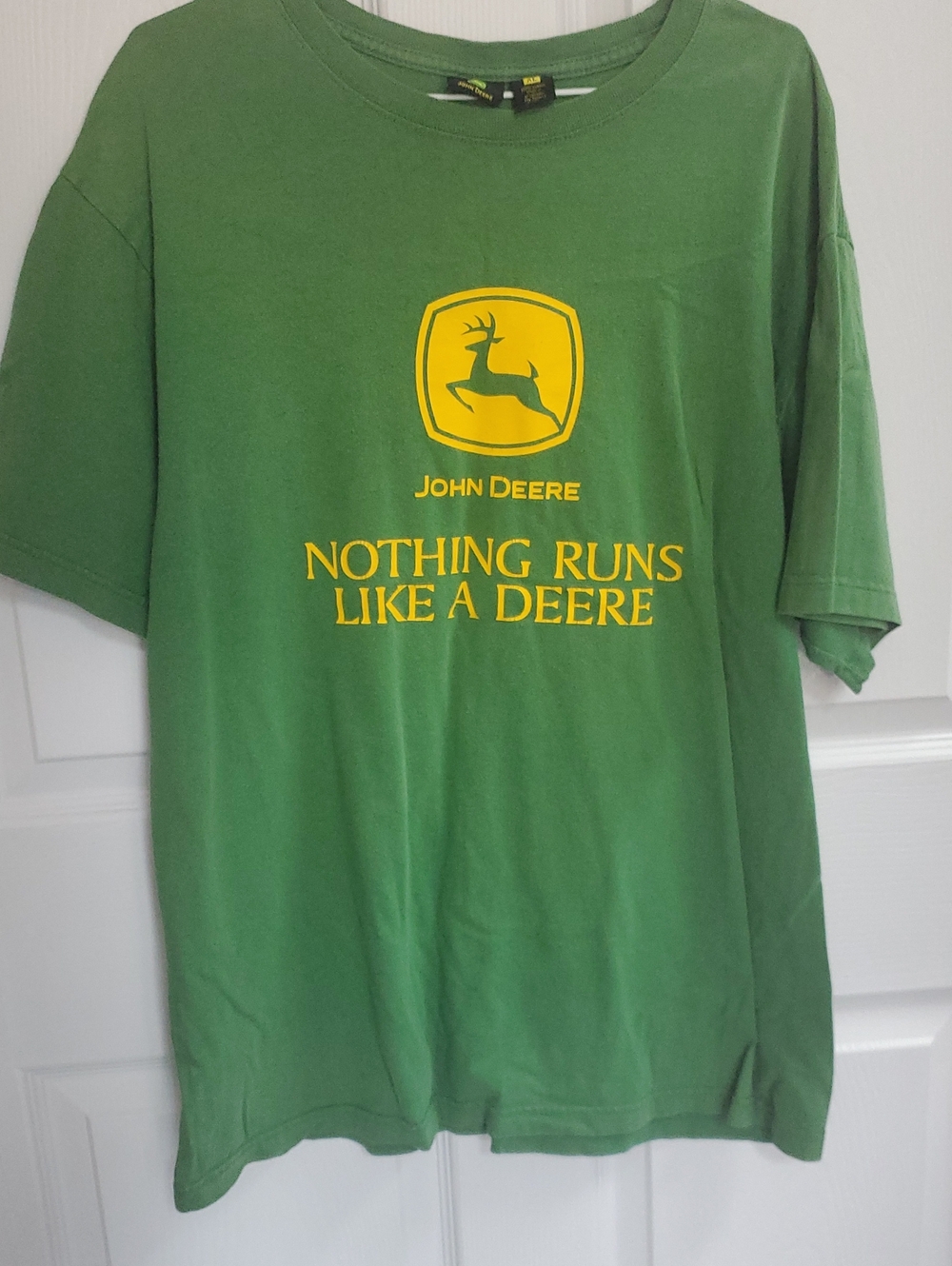 John Deere Green Short‑Sleeve T‑Shirt with Yellow Logo